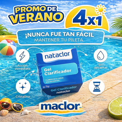 Gel limpiador de piletas 4x1